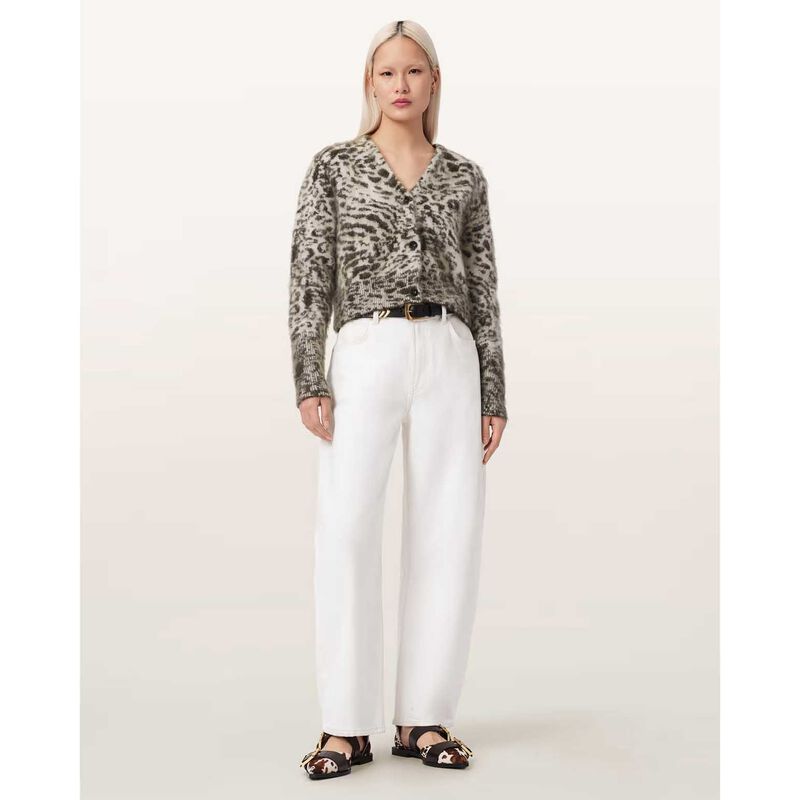 AllSaints Wick Amur Jacquard Cardigan image number 3